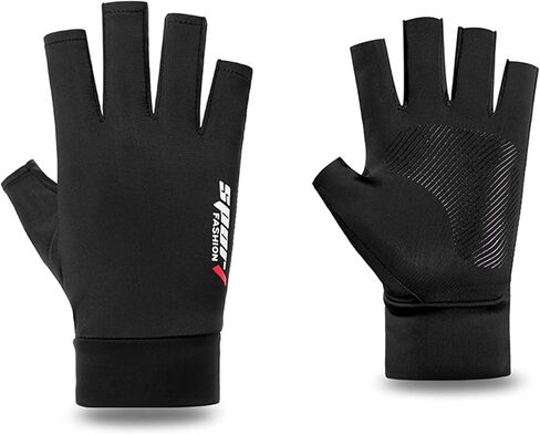 Fingerless-Sun-Gloves for Men UV-Protection-Fishing Gloves for Driving Kayaking Hiking Sailing in Kuwait