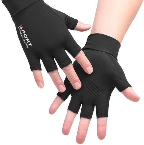 Fingerless-Sun-Gloves for Men UV-Protection-Fishing Gloves for Driving Kayaking Hiking Sailing in Kuwait