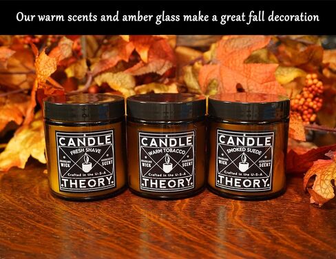 Scented Candle Gift Set with Crackling Wood Wicks 3, 4oz Candles, Misty Falls, Alpine Spruce, Spring Meadow - Designed for Both Men Women, Man Cave Decor Wood Wicks Candle Candles for Home in Saudi Arabia