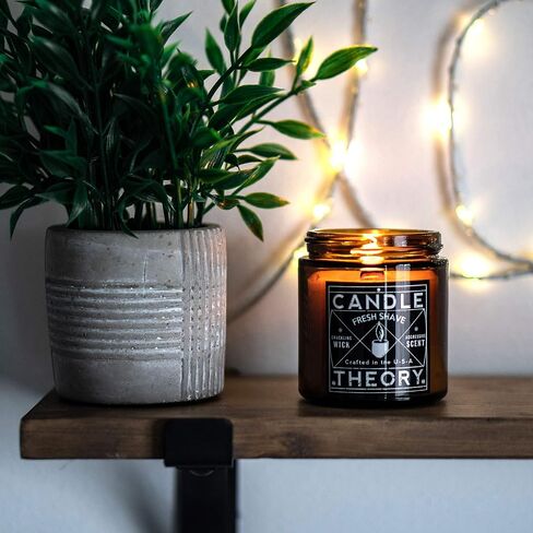 Scented Candle Gift Set with Crackling Wood Wicks 3, 4oz Candles, Misty Falls, Alpine Spruce, Spring Meadow - Designed for Both Men Women, Man Cave Decor Wood Wicks Candle Candles for Home in Saudi Arabia