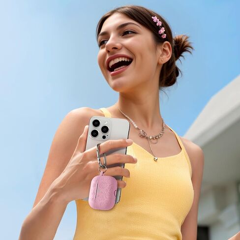 علبة الجيل الثاني من Airpods Pro Pro مع مجموعة نظافة وسلسلة مفاتيح ، زهرة لطيفة محفورة بالسيليكون الناعم. in Kuwait
