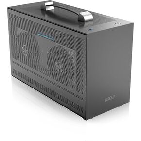 PCCOOLER CPS 2025 Mini I100 Pro Mesh GY Mini ITX Case, 7.5L, 2.7KG, 1.2mm SPCC Frame, Leather Handle, Supports SFX Power Supply, 2 GPU Slots, Enhanced Cooling Mesh, 300mm GPU, ITX Gaming Case