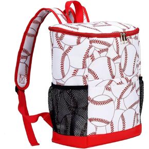 Backpack Cooler Insulated Leakproof, Baseball Cooler, Soft Lightweight Portable Large Capacity, Side Pockets; Great for Baseball Games, Tailgating, Camping, Hiking, Lake, Picnic, Tournaments, Gifts