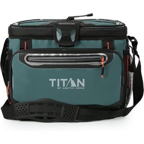Titan by Arctic Zone 30 Can Zipperless Soft Cooler with HardBody Liner, Jungle Hunt
