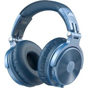 OneOdio Bluetooth Over Ear Headphones, 110 Hrs Wireless/Wired Stereo Sound Foldable Headsets with Deep Bass 50mm Neodymium Drivers for PC/Phone/Tablet - Studio Wireless Pro C, Silver