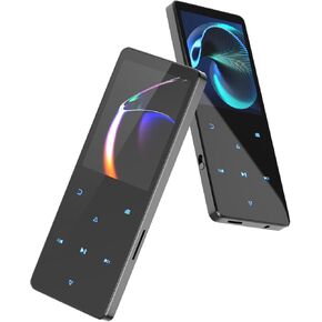 64GB MP3 Player with Bluetooth 5.3 Portable Music Player for Kids HiFi Sound Shuffle Single Loop Folder Loop Built-in Speaker Voice Recorder FM Radio Pedometer with Headphones Mini Design