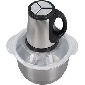 Electric Food Processor, Stainless Steel 4L Large Capacity Food Chopper with 5 Blades, Electric Food Chopper Meat Grinder for Meat Vegetable Fruits Nuts Baby Food