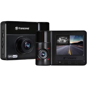 Transcend 128GB ، 2K+1080P DASH CAM الأمامي والخلفي من الداخل ، 140 زاوية عريضة ، 2.4 شاشة ، GPS المدمجة في WIFI ، G-SENSOR ، رؤية ليلية ، تسجيل حلقة ، وضع وقوف السيارات ، ADAS ، للسيارات تاكسي-TS-DP550B-128G