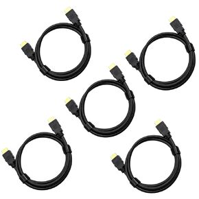 5-Pack HDMI Cable 3 ft 2.0 4K Ultra HD/Cord,High-Speed, 18Gbps,2.0b @60Hz,(1080P 2160P HDR),Black HDMI Cord，for Laptop, Monitors, HDTV