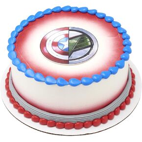 Marvel Studios' Captain America: Brave New World Cupcake Rings, 24 Captain America & Falcon Cupcake Decorations, Food Safe Cake Toppers, Party Favors – 24 Pack in Kuwait