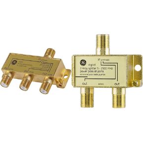 GE Digital 3-Way Coaxial Cable Splitter Digital 2-Way Coaxial Cable Splitter