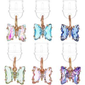 6pcs butterfly dust plug charm butterfly type c/usb c cover cover dust slug for charging port متوافق مع جميع أجهزة type-c