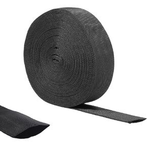 33 FT Nylon Hydraulic Hose Protector 1.5in Sleeve Black Protective Cover Sheath Wrap Cable Sleeve Torch Cutting Wire Cover Management Wrap for Cord Tig