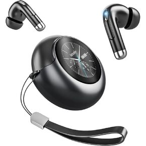 Wireless Earbuds Bluetooth Headphones, Bluetooth 5.4 Stereo Sound with LED Display, Active Noise Cancellation, IP7 Water Resistant in-Ear Earphones for Sporting, Workout, Running Black