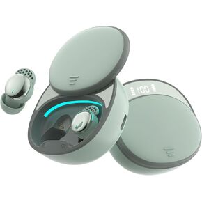Sleep Earbuds for Side Sleepers Wireless Earbuds Comfortable Noise Blocking LED Power Display Music Sleep Dual Mode for Sleeping Working Hiking (Cyan)