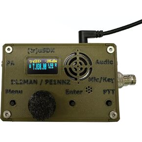 TR USDX Transceiver 5-band USDX Multimode QRP تم تجميعها مع قضية من قبل PE1NNZ و DL2MAN （القديم الجيش الأخضر）