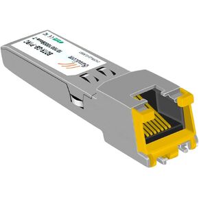 1G SFP TO RJ45 MINI-GBIC MODULE 100 متر ، 1000-BASE-T TROSSIVER TROSSIVER متوافق مع Cisco GLC-T/SFP-GE-T ، MERAKI MA-SFP-1GB-TX ، UBIQUITI UNIFI UF-RJ45-1G ، Netgear ، Zyxel ، D-Link ، TP-Link ومزيد