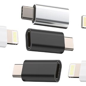 USB C Female to Lightning Male Adapter(3pack)Compatible for Apple Iphone 11 12 13 Pro Max Mini X SE 6 7 8 Plus Ipad Air 2019 2018 Converter Type C Charger Cable Port Connector Charging Cord Data Sync