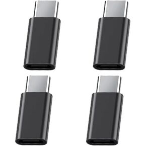 4Pack USB Type C Adapter Replacement for Samsung Galaxy S24 FE A16-5G S23 Ultra, Google Pixel 8A 9 Pro XL, Moto G Stylus 5G 2024, OnePlus 13, USBC Male to MicroUSB Female Convertor Android