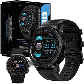 CARBINOX X-Ranger Smart Watch (Answer/Make Calls), Rugged Fitness Tracker IP69K Waterproof, Compatible with Android and iOS, 14 Days of Battery Military Durable, AMOLED Screen