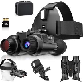 نظارات الرؤية الليلية الرقمية 4K مع مسجل الصور والفيديو ، مسافة طويلة 1314 قدمًا ، نظارات Nightvision للصيد ، التخييم مع مجموعات الرأس من أجل الخوذة