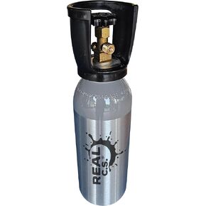 Real C. S. 5 lb aluminum CO2 gas tank,CGA 320 Valve, with Rotating Safety Collar, for dispensing draft beer,Planted Aquariums and soda