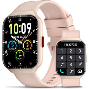 Smart Watch, 1.96" HD Smartwatches for Men Women, (Answer/Make Calls), IP68 Waterproof Fitness Watch, Heart Rate/Sleep/SpO2 Monitor, Fitness Tracker with 113+ Sport Modes, for iOS/Android (Black)