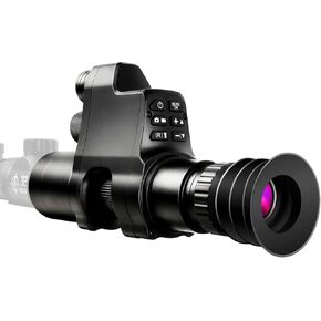 Night Vision Scope, Infrared 850nm,1920X1080 Resolution,3 IR Levels, Photos Video 128G, Night Vision Monocular 4X Magnifier,7 Reticles 4 Color,Day and Night 350Y, As Rifle Scope Attachment for Hunting
