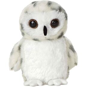 Aurora® Adorable Mini Flopsie™ Snowy Owl Stuffed Animal - Playful Ease - Timeless Companions - White 8 Inches