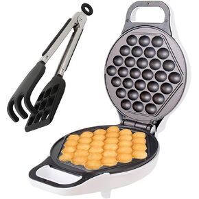 Hong Kong Egg Waffle Maker and 8 Inches Mini Waffle Tongs by StarBlue