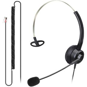 RJ9 Phone Headset with Microphone Noise Cancelling, Office Telephone Headset Compatible with Avaya 9608G 9611G J179 J169 1608 9620 9621G 9650 1616 IP Phones