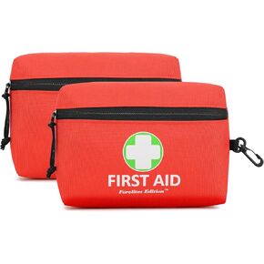 2 Pack Mini First Aid Pouch Empty (Bag Only), First Aid Kit prepared at Home, Office, Vehicle, Small First Aid bag, Emergency Kit For Outdoor Adventure, Cycling, Hiking, Camping, Travel, Sports.