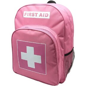 Red Emergency Bag First Aid Backpack Empty Medical First Aid Bag Treatment First Responder Trauma Bags for Riding Office Hiking Paramedics Outdoor Travel Camping Pet Dog Cat Daycare (Red)