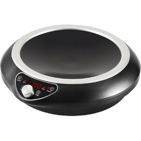 WOK Induction Cooktop 1700W (85V ~ 120V) ، حتى وأسرع وأسرع تحريض على الحث مع تحكم في Temprature ، وقوع توقيت 18 ساعة ، و 16 ساعة ، و 16 طاقة مقعرة ،