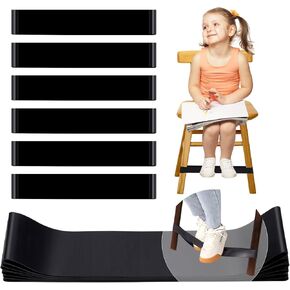 6 Pack Chair Bands for Kids with Fidgety Feet, ADHD Tools for Kids, Sensory Bands for Classroom Home Chairs, Fidget Bands for Flexible Seating, Blue