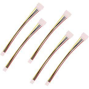 5Pcs 4 Pin Molex IDE Male to Female Power Supply Extension Cable IDE Power to Floppy Drive Adapter Interface Cable Hard Drive Convertor Cord Wire for Computer Desktop PC Internal Device Component DIY