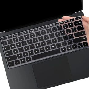 Keyboard Cover for 2024 Microsoft Surface Laptop 7(7th Edition Copilot+ PC) 13.8 /Surface Laptop 7 15 Inch Laptop, US English Layout Keyboard Cover Skin Protector-Black
