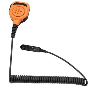 Waterproof Shoulder Mic Handheld Lapel Speaker Mic with 3.5 Audio for Baofeng UV-9R UV-9R Plus MK1 UV-9R PRO UV-9G GT-3WP BF-T57 BF-9700 UV-82WP (Orange)