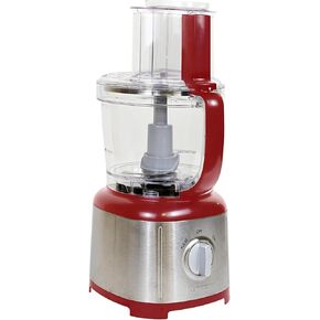 Kenmore 11 Cup Food Processor - Vegetable & Fruit Salad Cutter, Multifunctional, Chopper, Clicer, Mincer, Puree, Grater, Blades, Shredder, Compact Stainless Steel Kitchen Appliances, 500 W Red