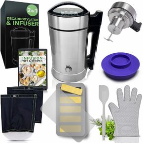 2 in 1 Decarboxylator and Infuser, Magic Butter Maker Machine, Oil Infuser Machine, Butter Churner Electric, Gummy Maker, Includes Recipe EBook and Tons of Accessories