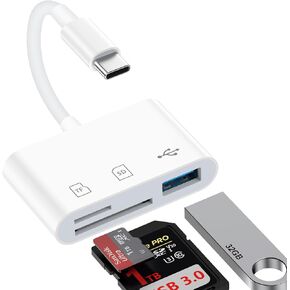 USB C SD Card Reader, Type C Memory Card Reader for Samsung Galaxy S25 Ultra S25 S24 FE S23, High Speed 3.0 USB C to Micro SD/TF Card Reader Adapter for iPhone 16e 16 15 Pro Max Digital Camera Android