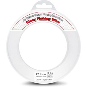540Yards Clear Fishing Wire 0.3 mm, Invisible Fishing Line Wire Nylon String Supports 17 Pounds for Hanging Balloon Garland, Picture, Jewelry Making Beading Threads Cords