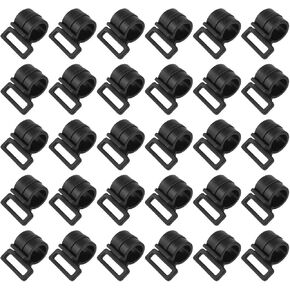 Tent Pole Clips Tent Pole Clip C-Type Clamp Tent Pole Attachment Clips for Large Tents with Sunshade 9.5mm (3/8 in) Poles 30PCS