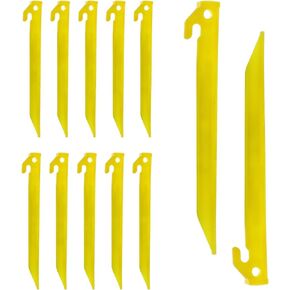 Hordion 12 PCS 9 بوصة من الخيمة البلاستيكية خيمة الشاطئ الشاطئ الأوتاد أوتاد الاكسارات الاكسارات للتخييم ديكورات حديقة في الهواء الطلق في الهواء الطلق