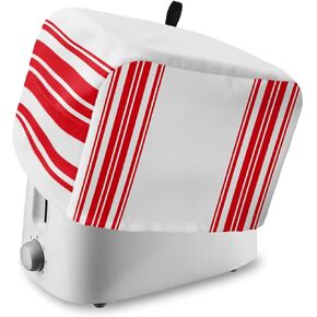 Toaster Cover 2 Slice Pure White Bread Toaster Oven Cover with Pockets Solid Color Dustproof Bakeware Protector Small Kitchen Appliance Dust Covers and Fingerprint Protection for Women Gift