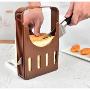 Bread Slicer Adjustable Toast Slicer Cutting Guide for Homemade Bread Manual Loaf Cutter Machine Sandwich Maker
