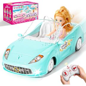Pink Remote Control Car for Girls, 1:18 Scale RC Cars with LED Light, 2.4 GHZ Pink Truck Toy with 100 Min Long-Lasting Rechargeable Batteries, Gifts for Boys Girls Aged 4-7