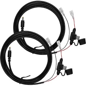2 Pcs 4.0x1.7mm Chew-Resistant Trail Camera Power Cables Include 2Amp Fuse, for Tactacam Reveal X XB SK, Wise Eye,Covert Cameras, Snyper Cameras, etc.Trail Camera Power Cord