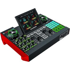 G10 Gaming Audio Mixer，Podcast Equipment Live Sound Card for Streaming，Audio Interface DJ Mixer Sound Card/Board Condenser Microphone for Tiktok Gaming Video Content Creator Kit.