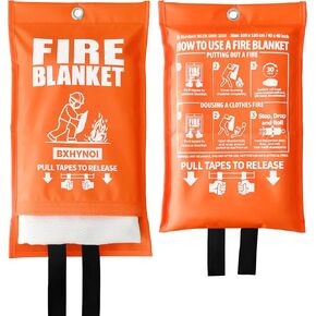 Fire Blanket for Home, Emergency Fire Suppression Blanket for Kitchen, 40"x 40", 2 Pack